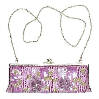 Sequin Floral Clutch