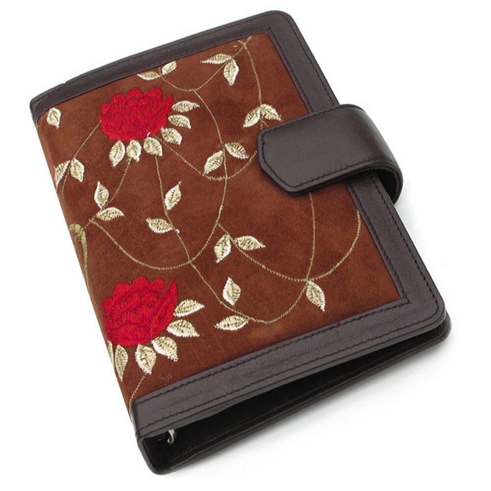 Suede Flowers Large Agenda
