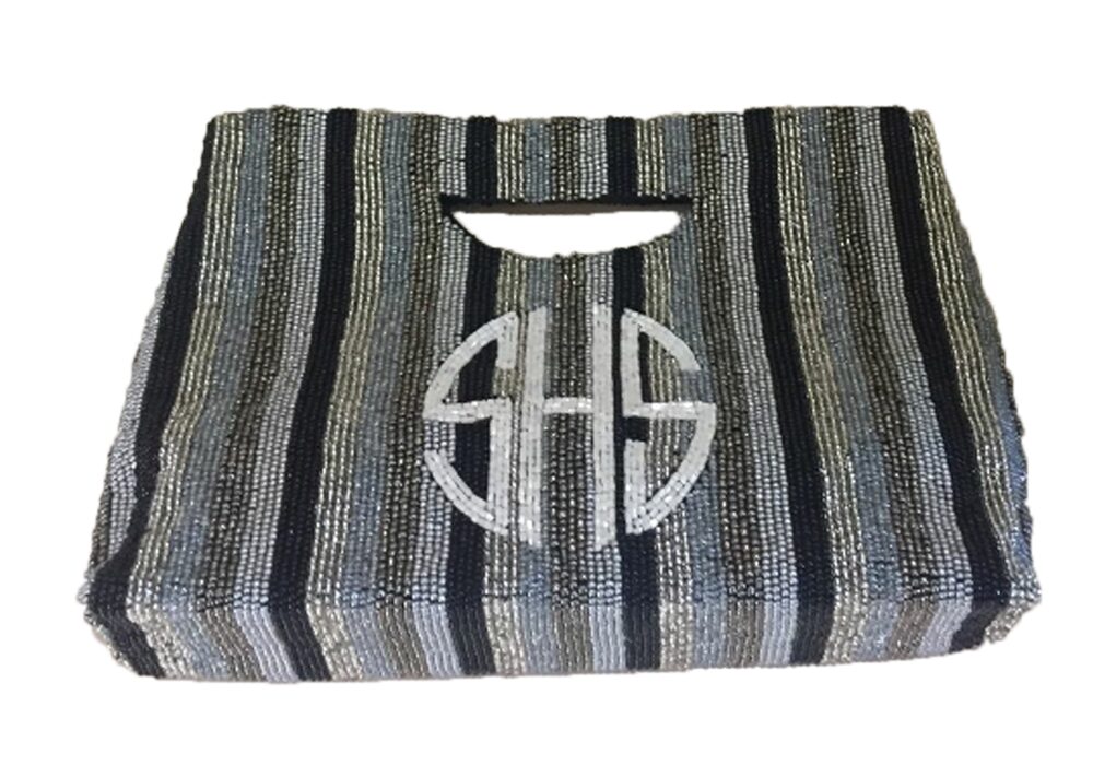 Large Stripe Tote Diamond Monogram