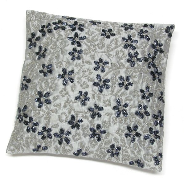 Beaded Flower Pillow