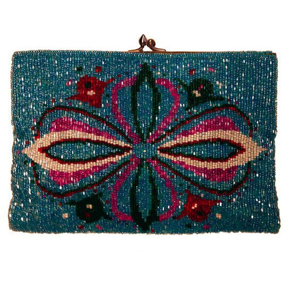 Beaded Motif Rectangle Clutch