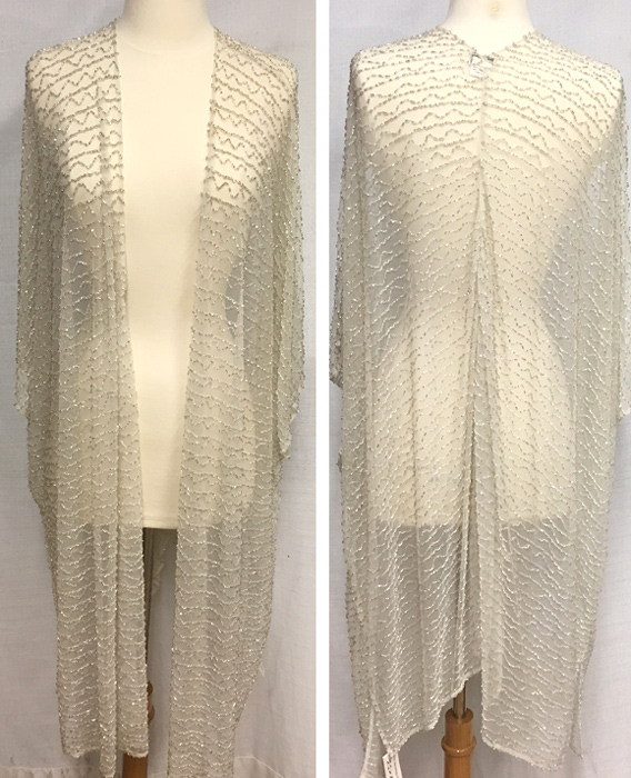 Long Evening Beaded Sleeve Wrap - Image 3