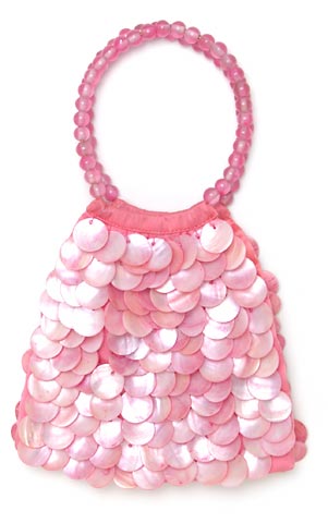 Mother-of-Pearl Triangle Wristlet