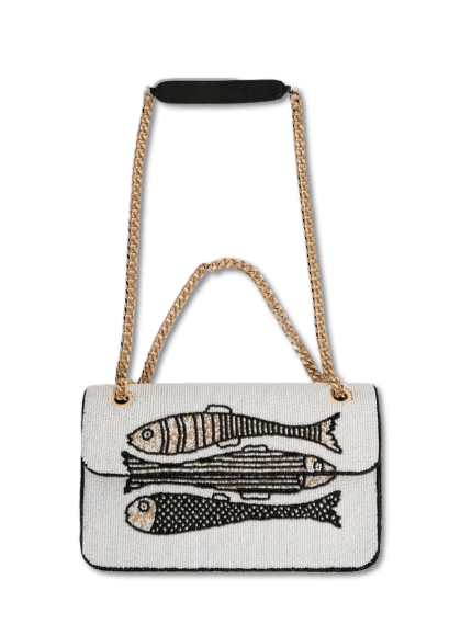 THREE FISH CHAIN PURSE