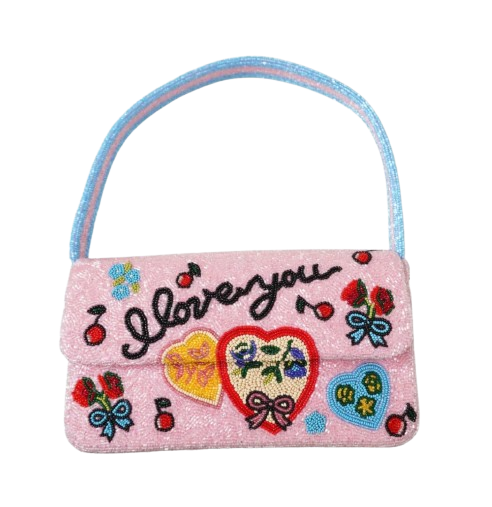 I LOVE YOU SHOULDER PURSE
